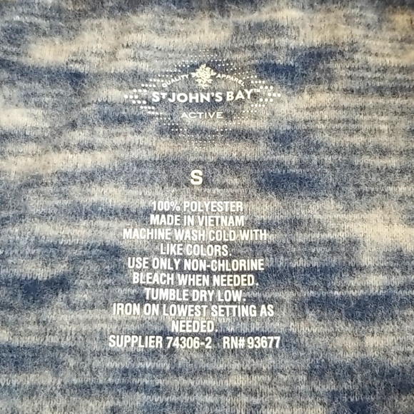 St John's Bay active zip feece jacket sweatshirt - Picture 7 of 7